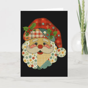 Hugvyn Christmas Santa Claus Patchwork Matching Fa Karte