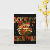 Hugvyn Christmas_ Santa Claus Patchwork Merry Chri Karte (Gelbe Blume)