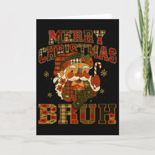 Hugvyn Christmas Santa Claus Patchwork Merry Chris Karte