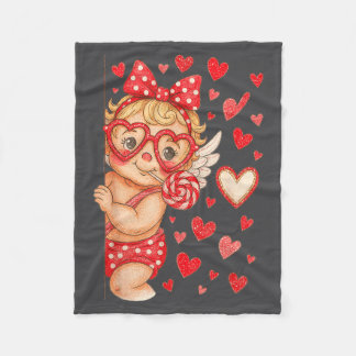 Hugvyn Cud Lollip Valentine Coquette Hearts Cud Vi Fleecedecke