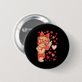 Hugvyn Cupid Lutscher Valentinstag Kokette Herzen Button (Vorne & Hinten)