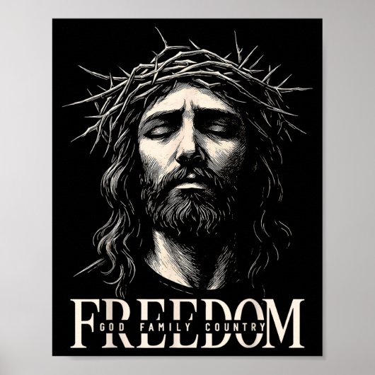 Hugvyn Dom Jesus Christian Face Crown God Family C Poster (Vorne)