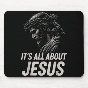 Hugvyn Es ist alles über Jesus Christlicher Glaube Mousepad