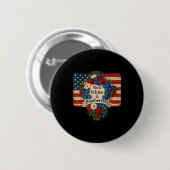 Hugvyn God Bless Blueberries America Floral Patrio Button (Vorne & Hinten)