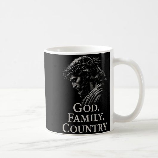 Hugvyn God Family Country Jesus Christian Faith Mi Kaffeetasse (Rechts)