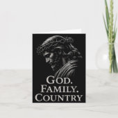 Hugvyn God Family Country Jesus Christian Faith Mi Karte (Vorderseite)