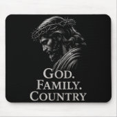 Hugvyn God Family Country Jesus Christian Faith Mi Mousepad (Vorne)