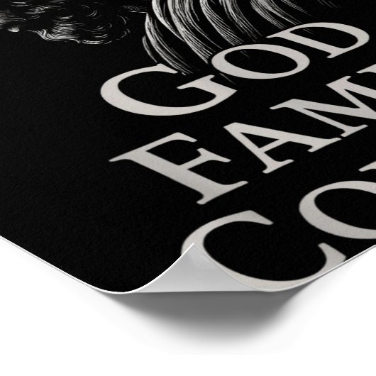 Hugvyn God Family Country Jesus Christian Faith Mi Poster (Ecke)