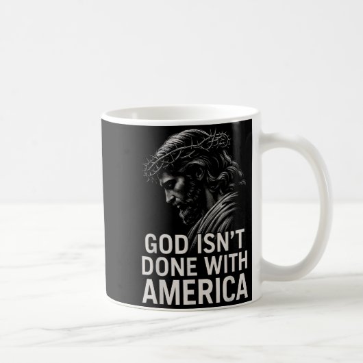 Hugvyn God Isn’t Done With America Christian Faith Kaffeetasse (Rechts)