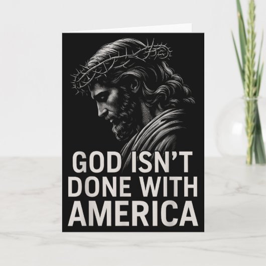 Hugvyn God Isn’t Done With America Christian Faith Karte (Vorderseite)