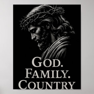 Hugvyn Gott Familie Land Jesus Christlicher Glaube Poster
