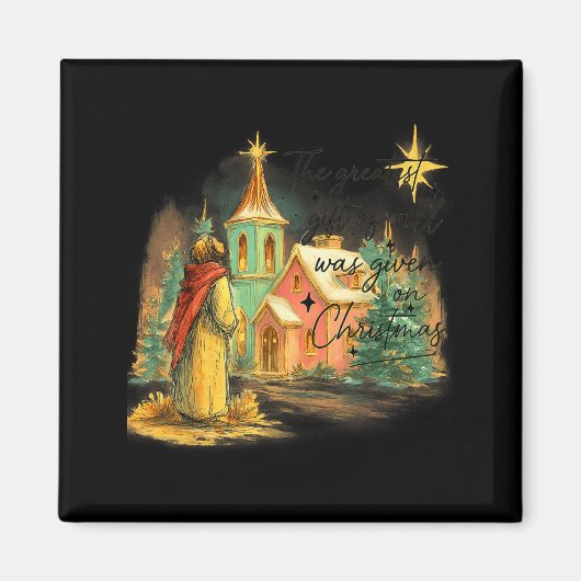 Hugvyn Greatest Gift Of All Religious Christmas Na Magnet (Vorne)