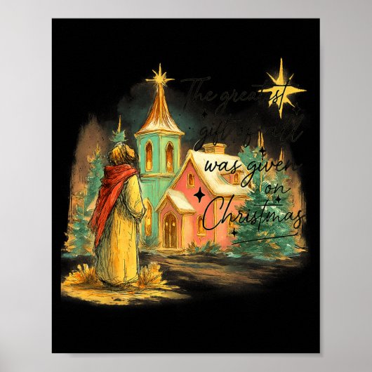 Hugvyn Greatest Gift Of All Religious Christmas Na Poster (Vorne)
