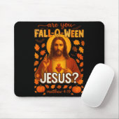 Hugvyn Halloween Bist du Fall-o-ween Jesus Christi Mousepad (Mit Mouse)