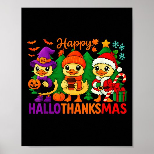 Hugvyn Halloween_ Happy Hallothanksmas Goose Fall Poster (Vorne)