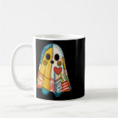 Hugvyn Halloween Patchwork Ghost Spooky Quilt Ghos Kaffeetasse (Links)