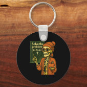 Hugvyn Halloween Skeleton Six Seven 67 Meme Pemdas Schlüsselanhänger (Vorderseite)