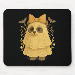 Hugvyn Halloween-Spitze Geist Waschbär Verwildert Mousepad