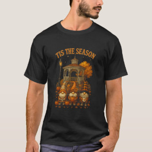 Hugvyn Herbst Es Ist Die Saison Gnom Kürbis Herbst T-Shirt