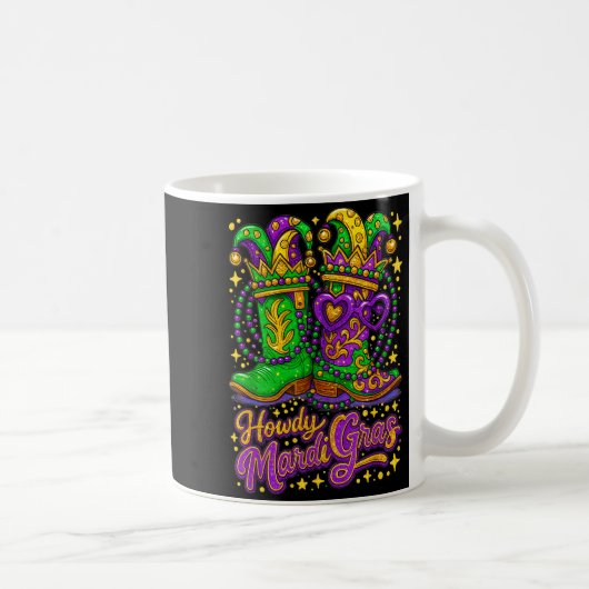 Hugvyn Howdy Mardi Gras Western Boot Cowgirl Louis Kaffeetasse (Rechts)