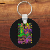 Hugvyn Howdy Mardi Gras Western Boot Cowgirl Louis Schlüsselanhänger (Vorderseite)