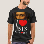 Hugvyn I Love Jesus I Heart Jesus Faith American C T-Shirt (Vorderseite)