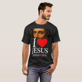 Hugvyn I Love Jesus I Heart Jesus Faith American C T-Shirt (Vorne ganz)