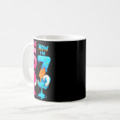 Hugvyn I Was 6 Now I'm 7 Year Old Birthday Six Sev Kaffeetasse (Vorderseite Links)