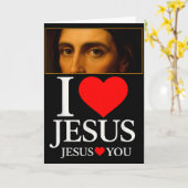 Hugvyn Ich liebe Jesus Ich Herz Jesus Glaube Ameri Karte (Gelbe Blume)