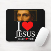 Hugvyn Ich liebe Jesus Ich Herz Jesus Glaube Ameri Mousepad (Mit Mouse)