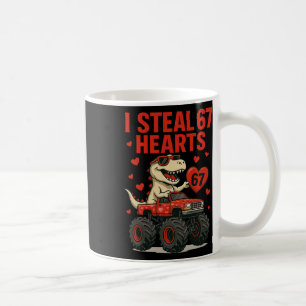 Hugvyn Ich stehle 67 Herzen Valentins-Dinosaurier- Kaffeetasse