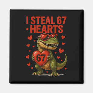 Hugvyn Ich stehle 67 Herzen Valentinstag Dinosauri Magnet
