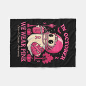 Hugvyn In October We Wear Nk Ghost Halloween Breas Fleecedecke (Vorderseite (Horizontal))