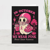 Hugvyn In October We Wear Nk Ghost Halloween Breas Karte (Vorderseite)