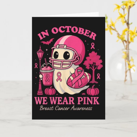 Hugvyn In October We Wear Nk Ghost Halloween Breas Karte (Gelbe Blume)