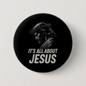Hugvyn Its All About Jesus Christian Faith Patriot Button (Vorderseite)