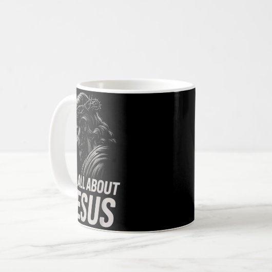 Hugvyn Its All About Jesus Christian Faith Patriot Kaffeetasse (Vorderseite Links)