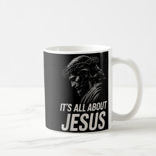 Hugvyn Its All About Jesus Christian Faith Patriot Kaffeetasse (Rechts)