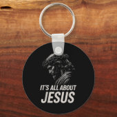 Hugvyn Its All About Jesus Christian Faith Patriot Schlüsselanhänger (Vorderseite)