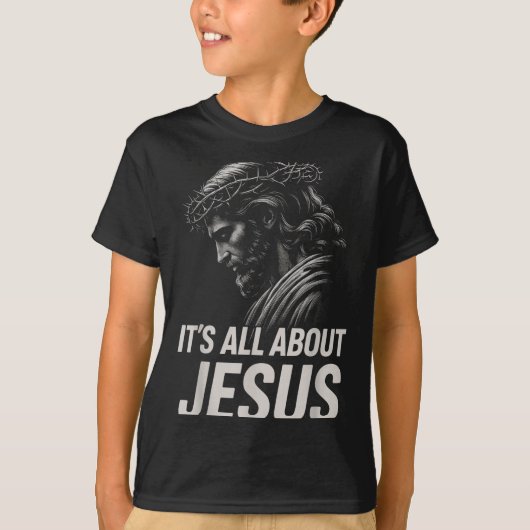 Hugvyn Its All About Jesus Christian Faith Patriot T-Shirt (Vorderseite)