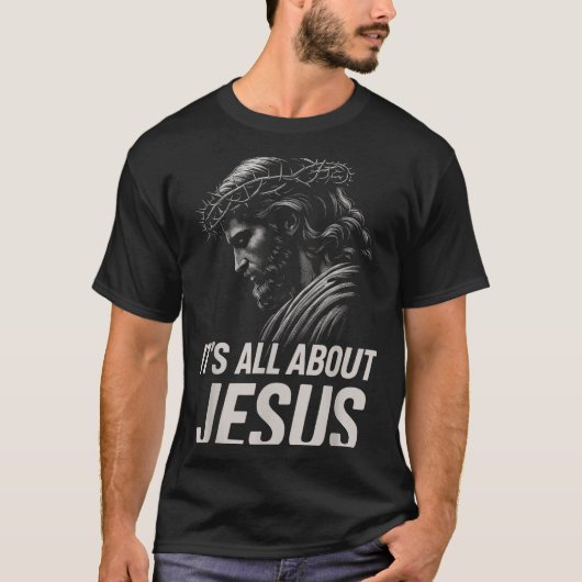 Hugvyn Its All About Jesus Christian Faith Patriot T-Shirt (Vorderseite)