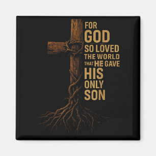 Hugvyn Jesus Gott hat die Welt so geliebt Kreuz Jo Magnet