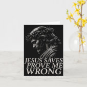 Hugvyn Jesus Saves, Prove Me Wrong Christian Faith Karte (Gelbe Blume)