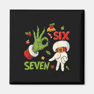Hugvyn Lustig Sechs Sieben Meme Weihnachten Santa Magnet