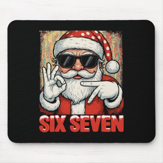 Hugvyn Lustiger Sechs Sieben Meme Weihnachten Cool Mousepad (Vorne)