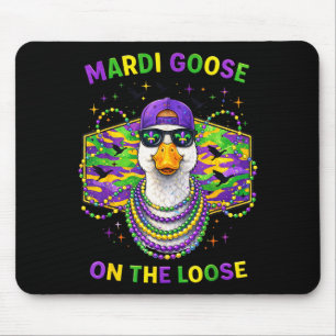 Hugvyn Mardi Gras Gans Auf Freiem Fuß Fett Diensta Mousepad