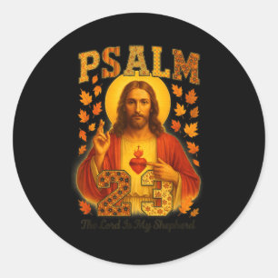 Hugvyn Psalm 23 Der Herr ist mein Hirte Glaube Her Runder Aufkleber
