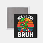 Hugvyn Six Seven 6 7 Meme Dabbing Elf Frohe Weihna Magnet (Vorderseite/Rückseite)