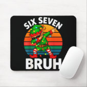 Hugvyn Six Seven 6 7 Meme Dabbing Elf Frohe Weihna Mousepad (Mit Mouse)