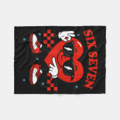 Hugvyn Six Seven Heart 6 7 Meme Boy Girl Funny Val Fleecedecke (Vorderseite (Horizontal))
